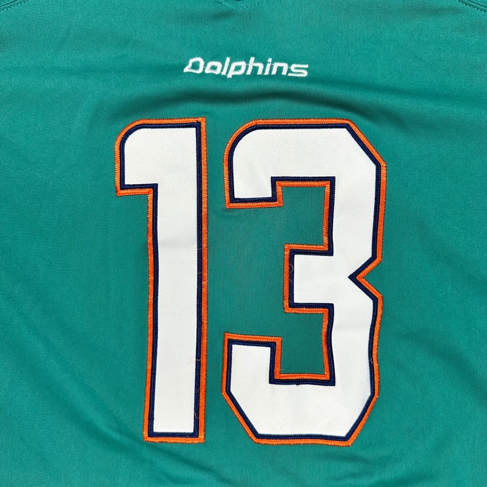 Nike Miami Dolphins Dan Marino 13 Stitched NFL Jersey Teal Mens 48 XL - Picture 3 of 12